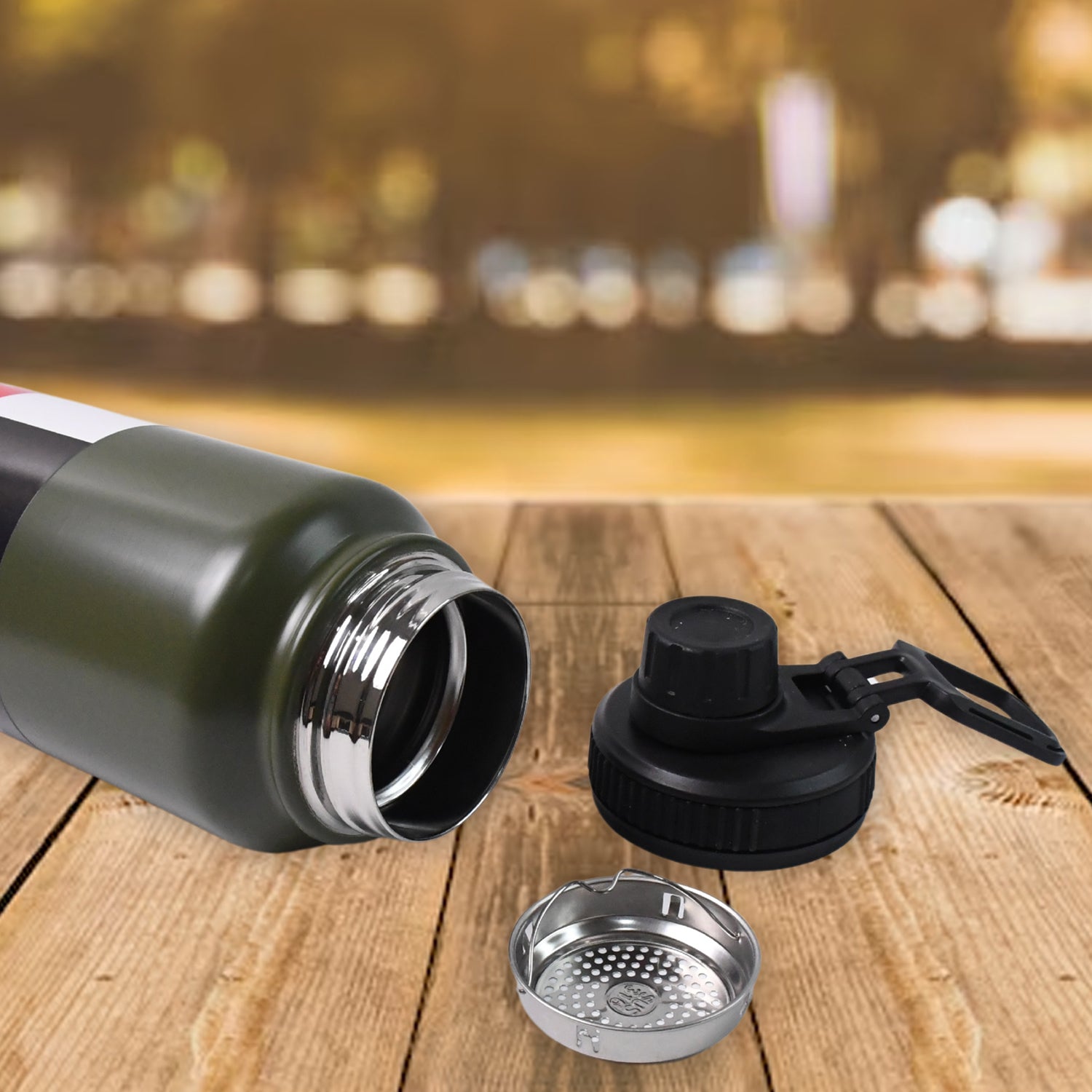 Stainless Steel Double Wall Vacuum-Insulated Drink Water Bottle (1000 ML / Mix Color) Stainless Steel Double Wall Vacuum-Insulated Drink Water Bottle (1000 ML / Mix Color)
